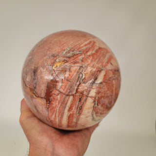 Red Banded Calcite Sphere (12.31 lbs _ S-110)