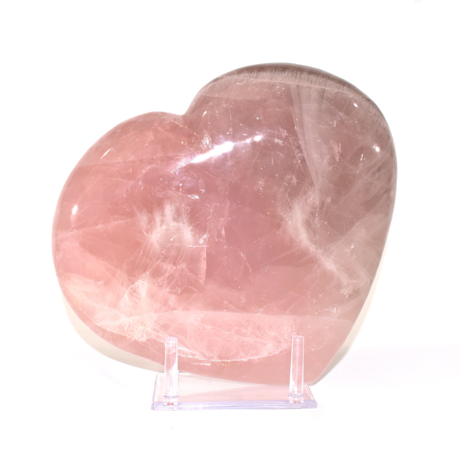 Rose Quartz Heart (12.5 Lbs) – Steve's Leaves