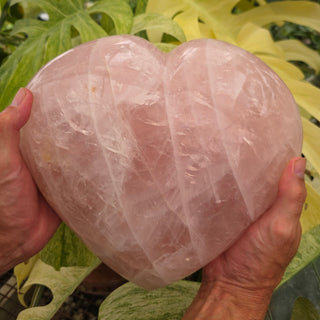 19.8 lb rose quartz heart shaped mineral