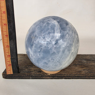 Polished Blue Calcite Sphere (8.7 lbs _ S-454)