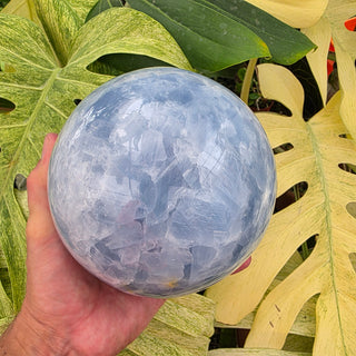 Polished Blue Calcite Sphere (8.7 lbs _ S-454)