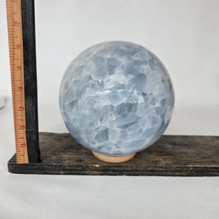 Polished Blue Calcite Sphere (12.8 lbs _ S-455)