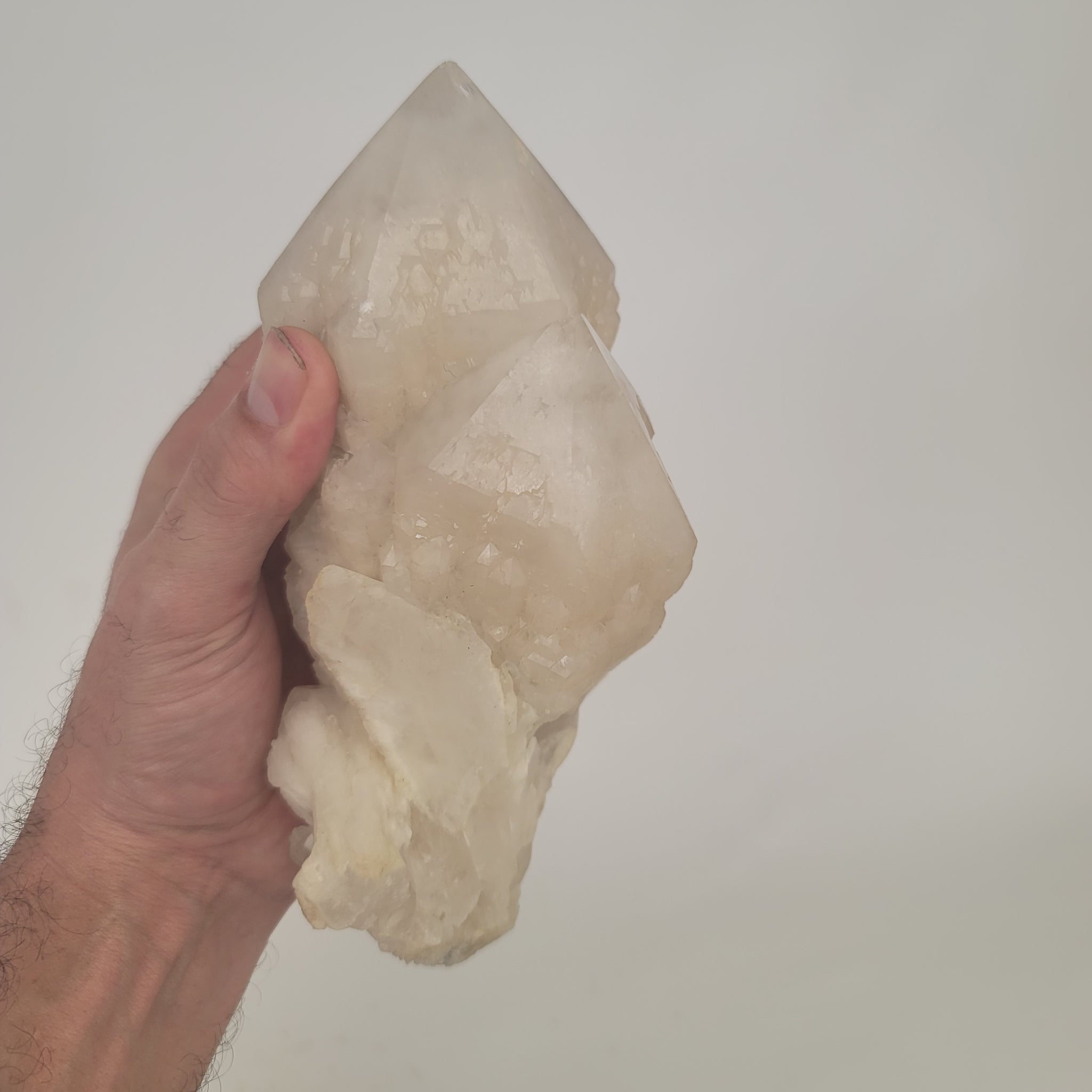 White Calcite Crystal Cluster (3.97 lbs _ S-49)