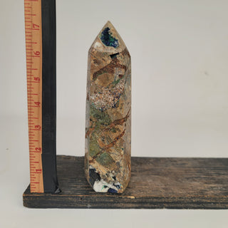 Mixed Quartz with Malachite Obelisk (2.0 lbs _ SL-189)