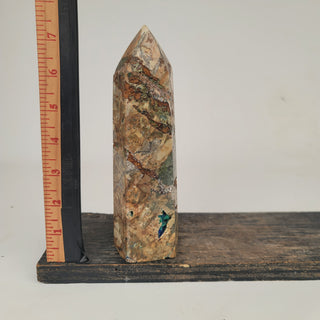 Mixed Quartz with Malachite Obelisk (2.0 lbs _ SL-189)