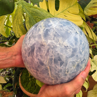 Polished Blue Calcite Sphere (24.4 lbs _ S-546)